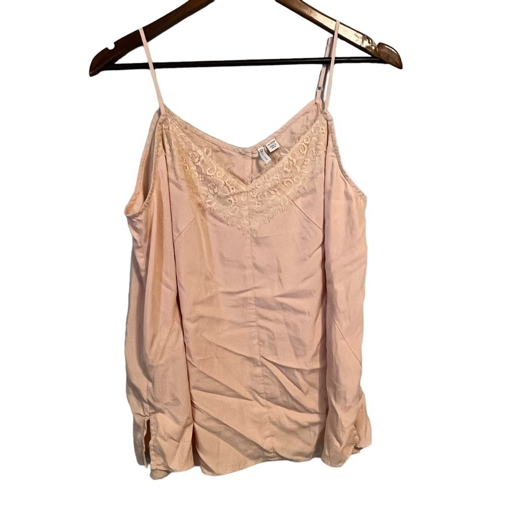 Cato Light Peach Pink Lace Camisole Top